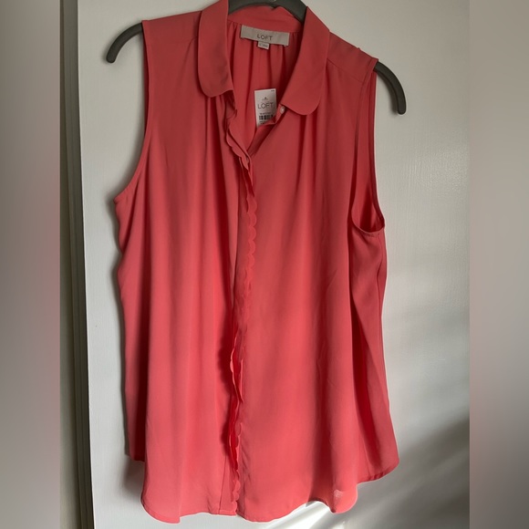 LOFT Tank Top - Scallop Trim - Large - Picture 2 of 4